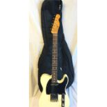 Cream Board Tele-caster Guitar. A great chance to own a Tele-caster style electric guitar. In ex
