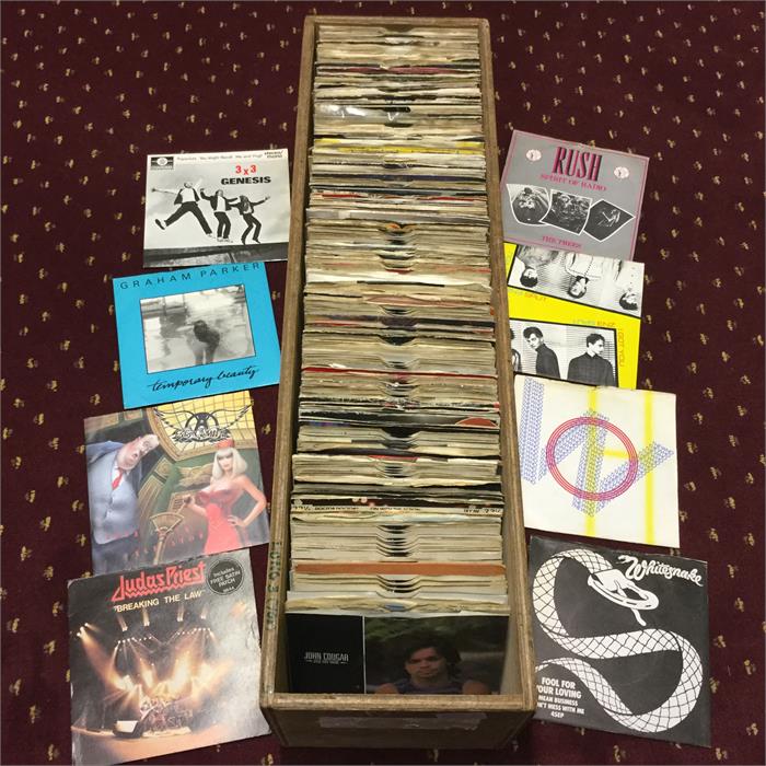 Box Of Rock Related 7” Vinyl 45rpm Singles. Ex Dj’s collection consisting of artists Rainbow - - Image 2 of 3