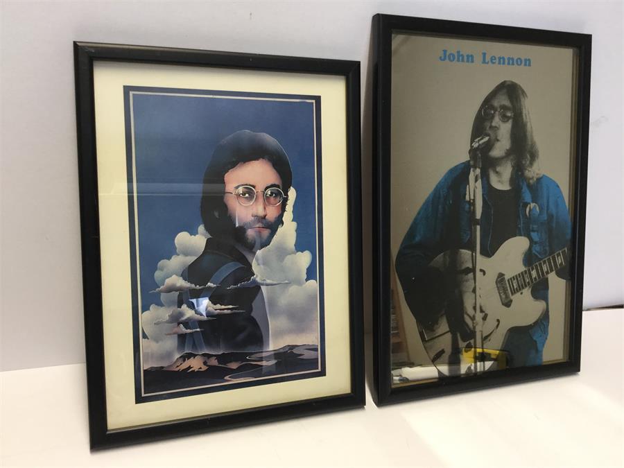 John Lennon Mirror & Book Cover In Frame. A Philip Castle Original Book Cover by Penguin from 1972