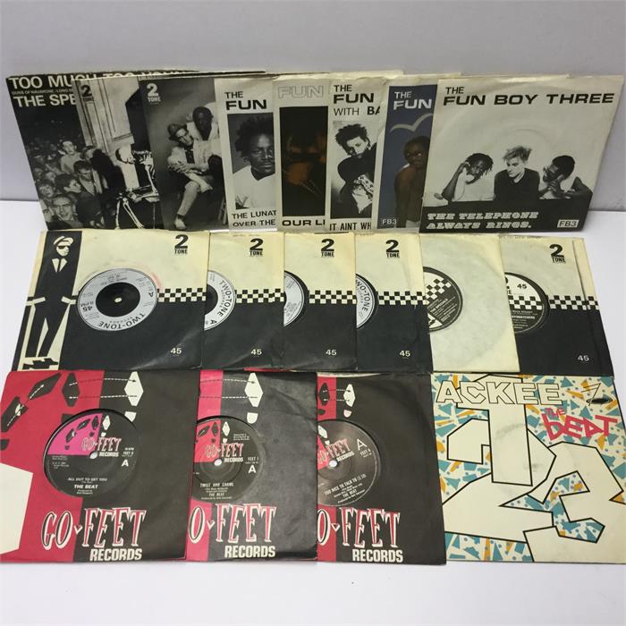 Two Tone Mix Etc Of 7” Vinyl 45rpm Single Records. Here we have 18 discs that consist of 9 Two