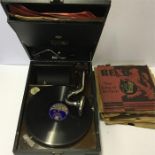 HMV Gramophone. Lovely 1930,s portable wind up gramophone in full working order. The gramophone is