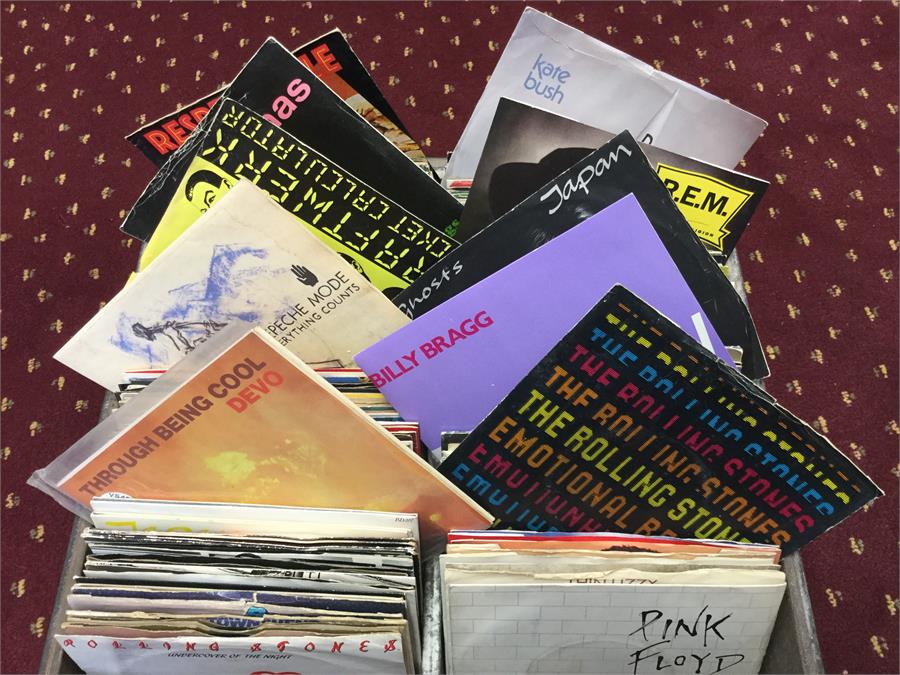Rock / Synth Related Vinyl 45rpm Single Records. A great collection of artists here to include