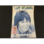 Cliff Richard Autograph. Here we have a signed autograph from Cliff on his Gospel Tear Fund