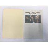 Emerson Lake & Palmer In Concert Programme. Very sweet small 5" x 7" book with cream coloured