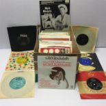 Box of Approx 60 Vinyl 45rpm Single Records. UK selection from the 50’s and 60’s to include Otis