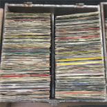 Box Of 80's & 90's Vinyl 45rpm Records. To include many hits with most in picture sleeves. All to be