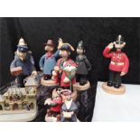 A quantity of Camberwick green and Trumpton resin figures consisting of Captain Flack, Peter