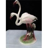 Vintage Austrian Keramos Wein: Two Flamingo porcelain china.