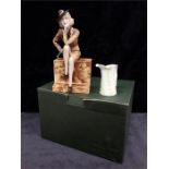 A boxed Kevin Francis 'Marlene' china figure together with a small Royal Worcester jug.