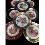 LIMOGES: Eight decorative plates.