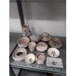 Twelve pieces of traditional pattern Poole Pottery including posy, ashtray etc.