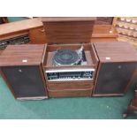 A Sharp radiogram with two speakers.