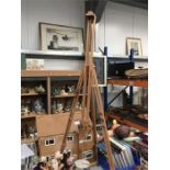 A wooden easel