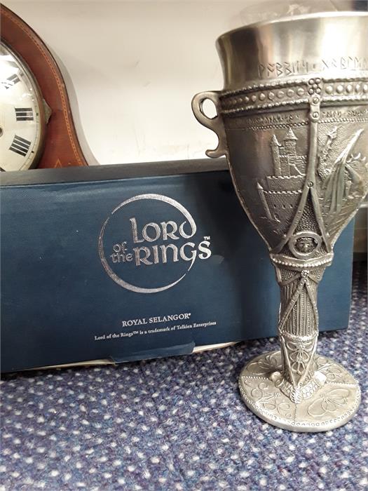 A boxed Lord of the Rings Royal Selangor Smeagol pewter goblet. - Image 2 of 2