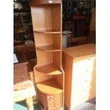 A teak corner unit.