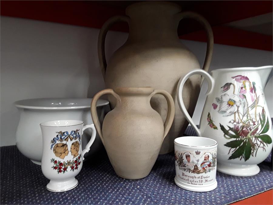 Various items to include a Portmeirion jug, Hillstone ware etc.