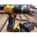 A Dewalt 18v battery drill and charger. (28).