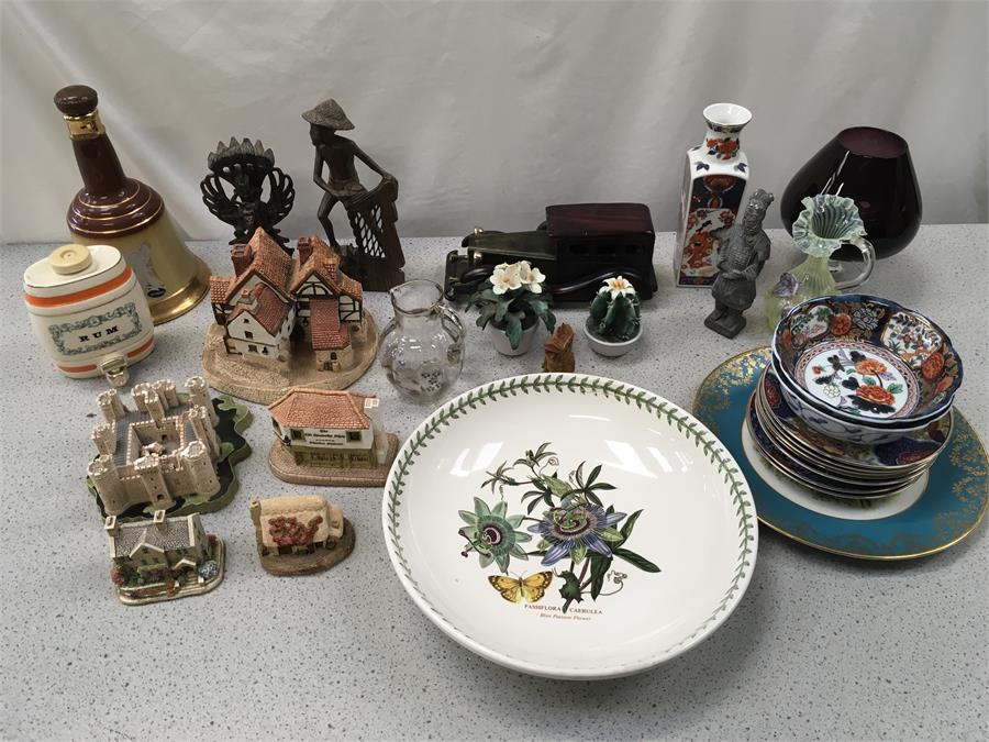 A collection of pictures and assorted china and bric-à-brac. Includes a collection of Lilliput