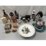 A collection of pictures and assorted china and bric-à-brac. Includes a collection of Lilliput