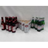 Ten cans of Stella 440ml, seven bottles of Peroni 330ml and eleven bottles of Budweiser 300ml.(2-1-