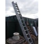 A Lyte tripple ladder LT340 EXTENDING FROM 3.92m to 9.92m.