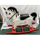 A large rocking horse