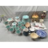 A quantity of chinaware including a Poole Pottery tea service.