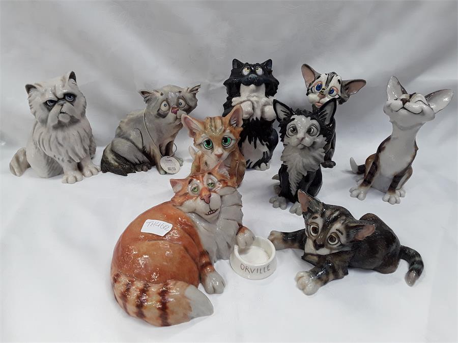 Various cat ornaments to include nine Pets with Personality. - Image 2 of 2