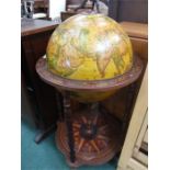 A globe drinks trolley.