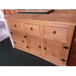 A mexican pine sideboard.