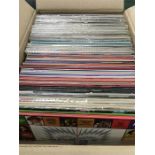 A box of LPs