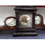 Three various mantle clocks.