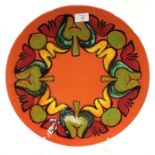 Poole Pottery 16" shape 54 delphis charger.