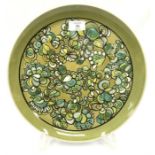 Poole Pottery 13" green Ionian charger by C Wills.