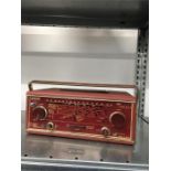 A 1960s Red Hacker RP37A radio.