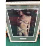 A quantity framed and glazed nude prints.