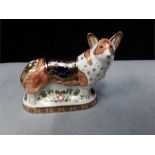 Royal Crown Derby paperweight: Corgi limited edition of 950 The Royal Windsor Corgi made for the