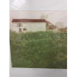 A quantity of pictures and prints in C Miers Tuscan landscape, wimpy o/c Swiss school, Hockney