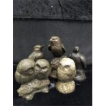 Five handmade Purbeck design models of birds.