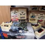 Various diecast vehicles mostly Lledo together with a Jet Age Military Aircraft.