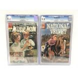 Two Dell CGC graded comics: National Velvet No.1195 c.1961, CGC 9.0; Meredith Willson's The Music