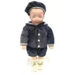 Early 20th Century Kammer and Reinhardt (Germany) Kaiser Baby doll with bisque head impressed '127',