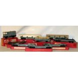 8 x Goods Wagons and a Brake Van - 3 x 4605 Well Wagons - all Near Mint in 2 x Excellent Boxes and