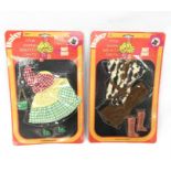 Two Flair Toys Ltd. Daisy Mary Quant outfits: #65239 Hoedown; #65240 Jane. Both unopened and carded,