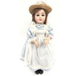 Early 20th century Lanternier et Cie (France) bisque head doll, marked 'France 8' with markings