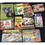 Mixed lot of games, includes: Subbuteo table soccer set (G+ in G+ box); Airfix Betta Bilda; Chad