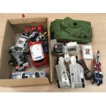 Mixed lot, includes Hasbro Takara Transformers G1 Metroplex, Action Force tank and Iraq War Most