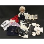 Sasha Trendon Baby, blonde, height 12'' (G/F condition). Together with a selection of Sasha clothing