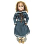 Late 19th/ early 20th century Bahr and Proschild (Germany) bisque head doll marked '289 (?) DEP...