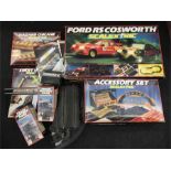 Scalextric Ford RS Cosworth Set, together with: C221 Accessory Set; C208 Hazard Long Chicane; C209